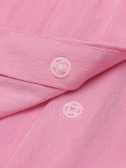 Best Retro Stage 1940s Doll Collar Solid Dress Pink
