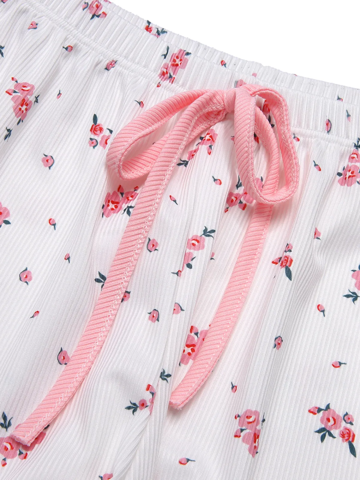 Best Retro Stage 1950s Floral Lace Patchwork Sleepwear Pink