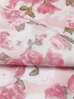 Best Retro Stage Pink 1950s Floral V-Neck Dress