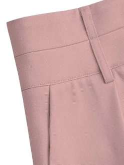 Online Retro Stage 1950s High Waist Solid Pants Pink