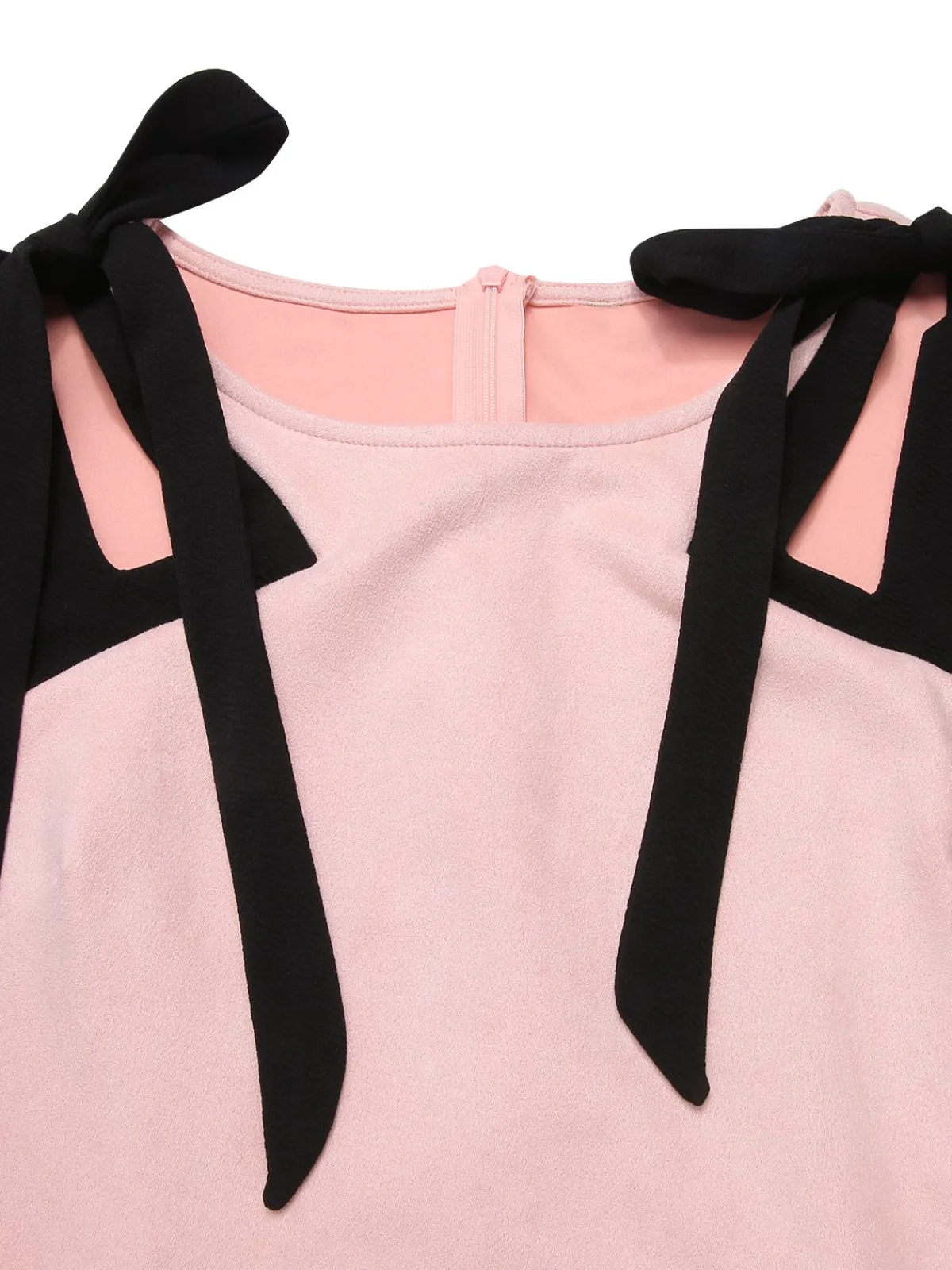 Discount Retro Stage 1960s Patchwork Pencil Dress Pink