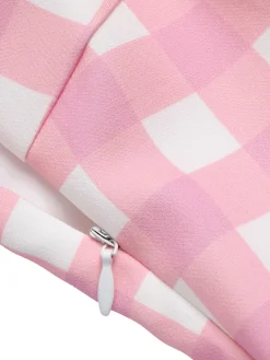 Best Retro Stage 1950s Plaid Spaghetti Strap Romper Pink