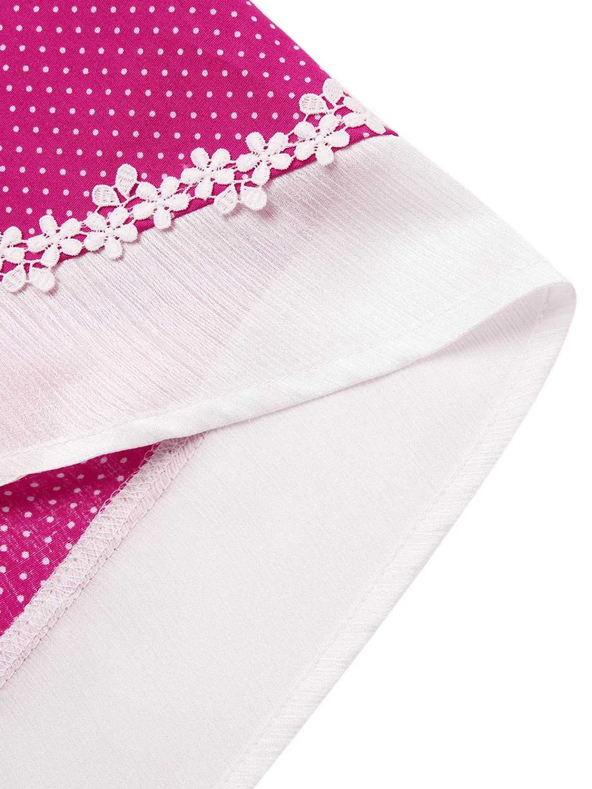 Best Retro Stage 1950s Polka Dots Halter Cotton Dress Pink