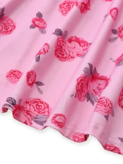 New Retro Stage 1930s Rose Cowl Neck Fishtail Dress Pink