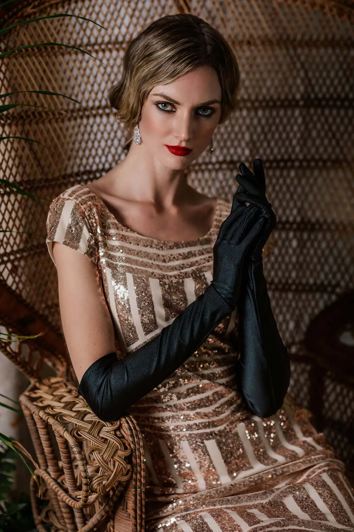 Outlet Retro Stage 1920s Sequin Fringed Dress Pink