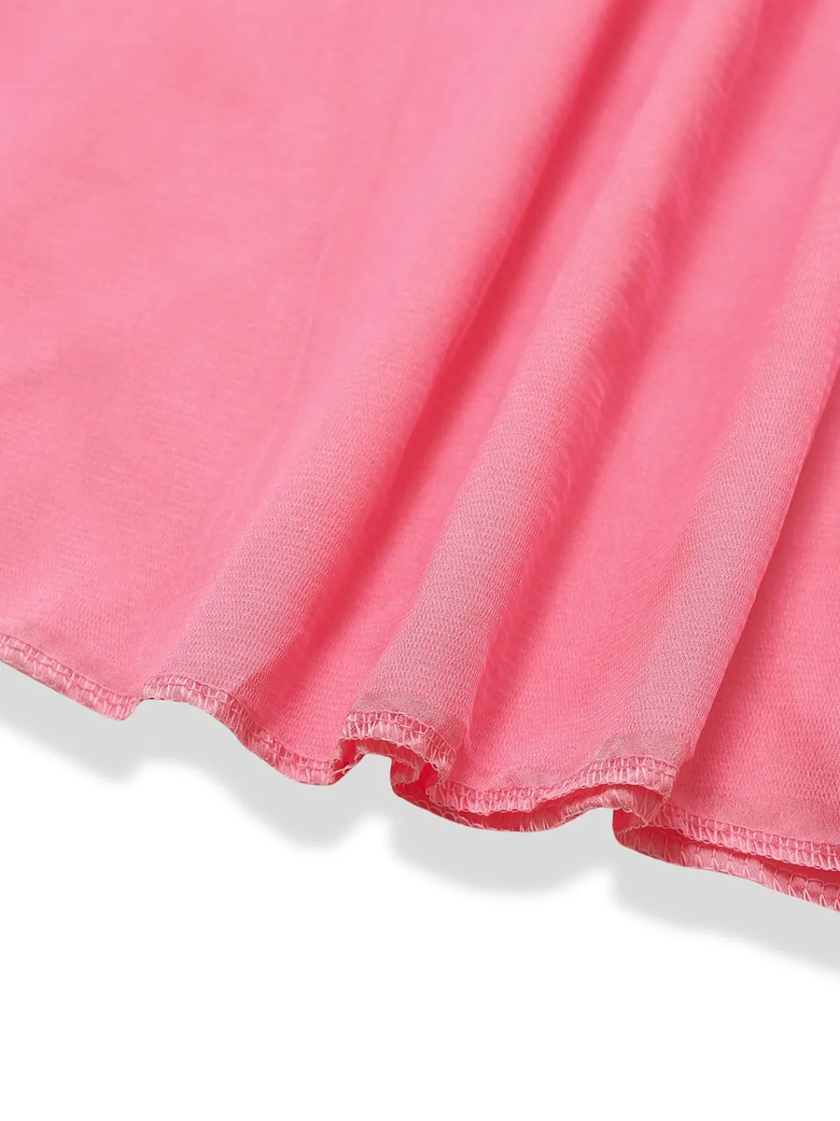 Fashion Retro Stage 1930s Solid Embroidery Chiffon Maxi Dress Pink