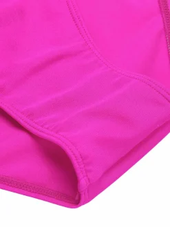 Fashion Retro Stage 1960s Solid Spaghetti Strap Swimsuit Pink