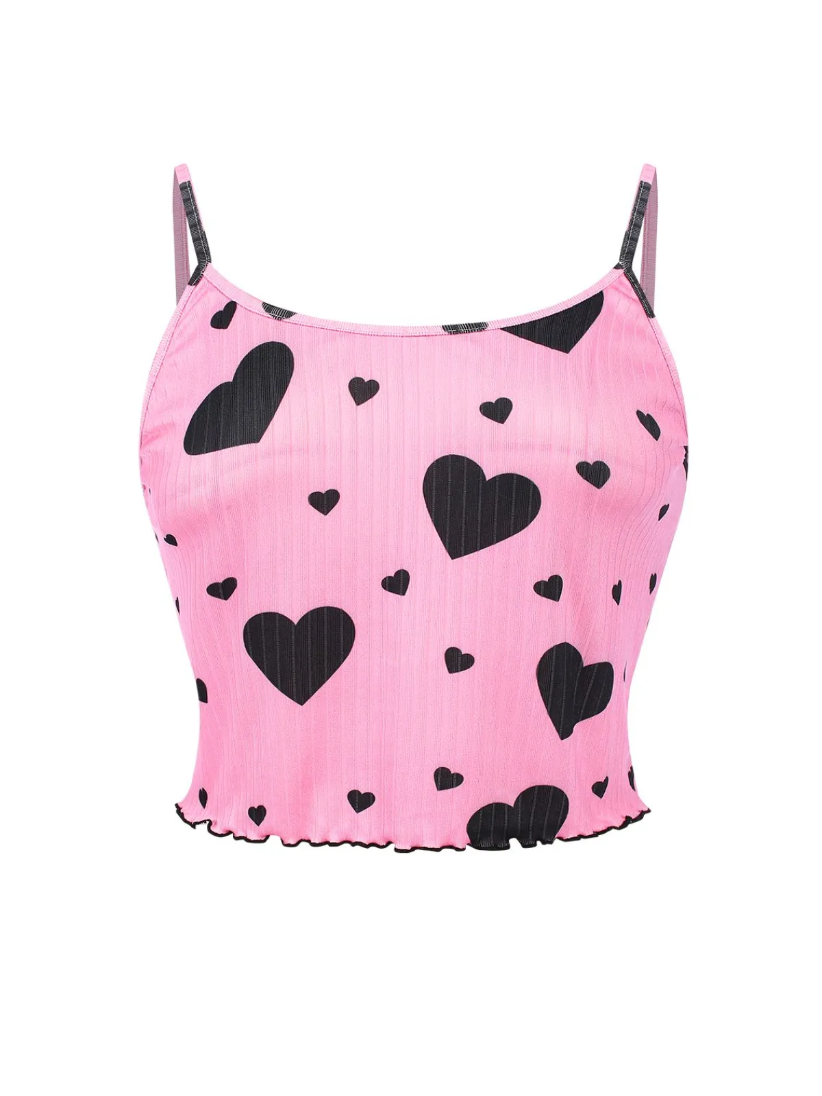 Clearance Retro Stage 1950s Spaghetti Strap Bow Heart Pajama Pink