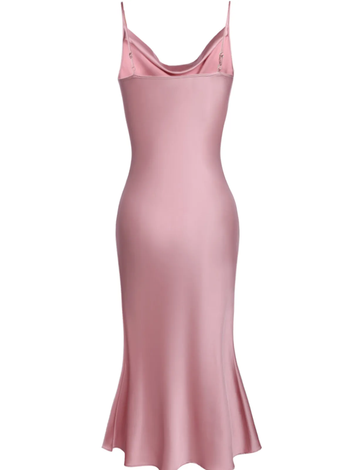 New Retro Stage Pink 1930s Spaghetti Strap Fishtail Dress