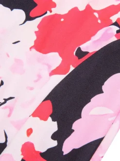 Discount Retro Stage 1930s Spaghetti Strap Floral Mermaid Dress Pink