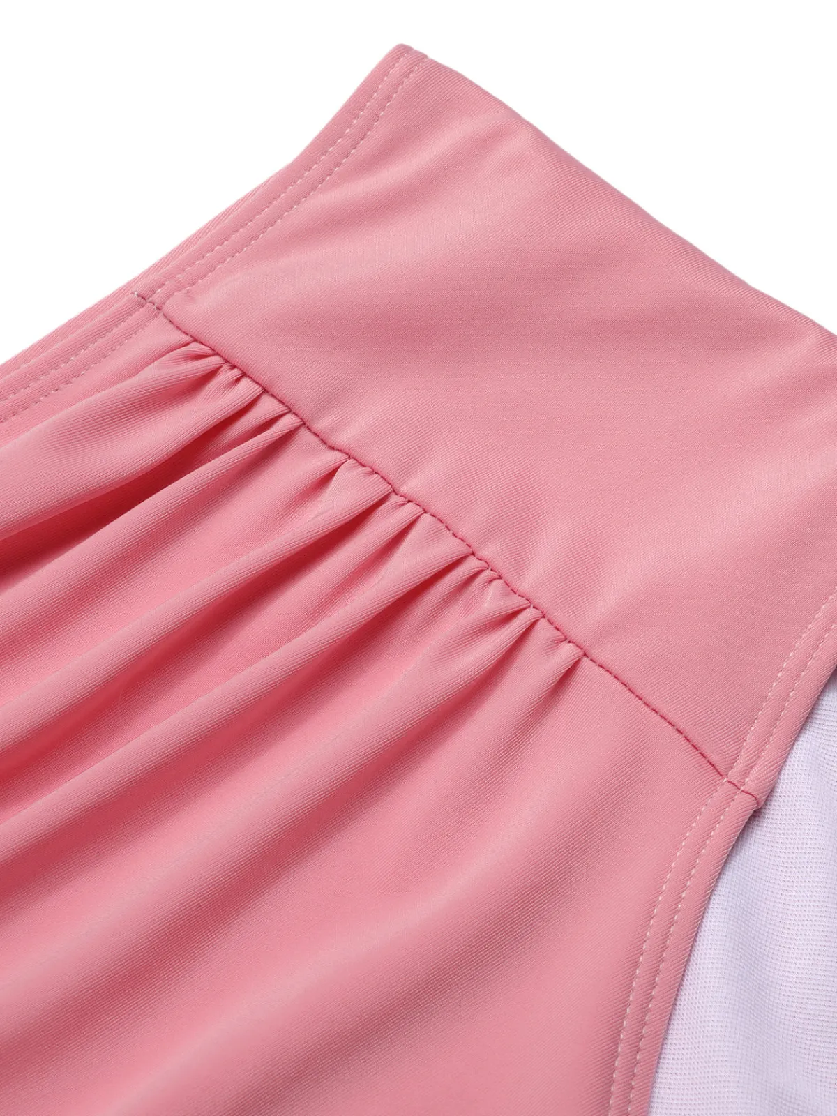 Sale Retro Stage 1960s Strawberry Plaid Halter Swimsuit Pink