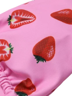 Outlet Retro Stage 1950s Strawberry Waist Tie Halter Bikini Set Pink