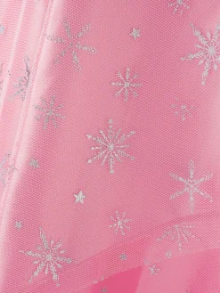 Best Retro Stage 1970s Wicked Sequined Top & Swing Mesh Skirt Pink