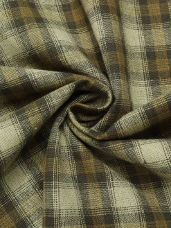 Fashion Retro Stage Plaids 1950s Buttoned Belted Swing Dress