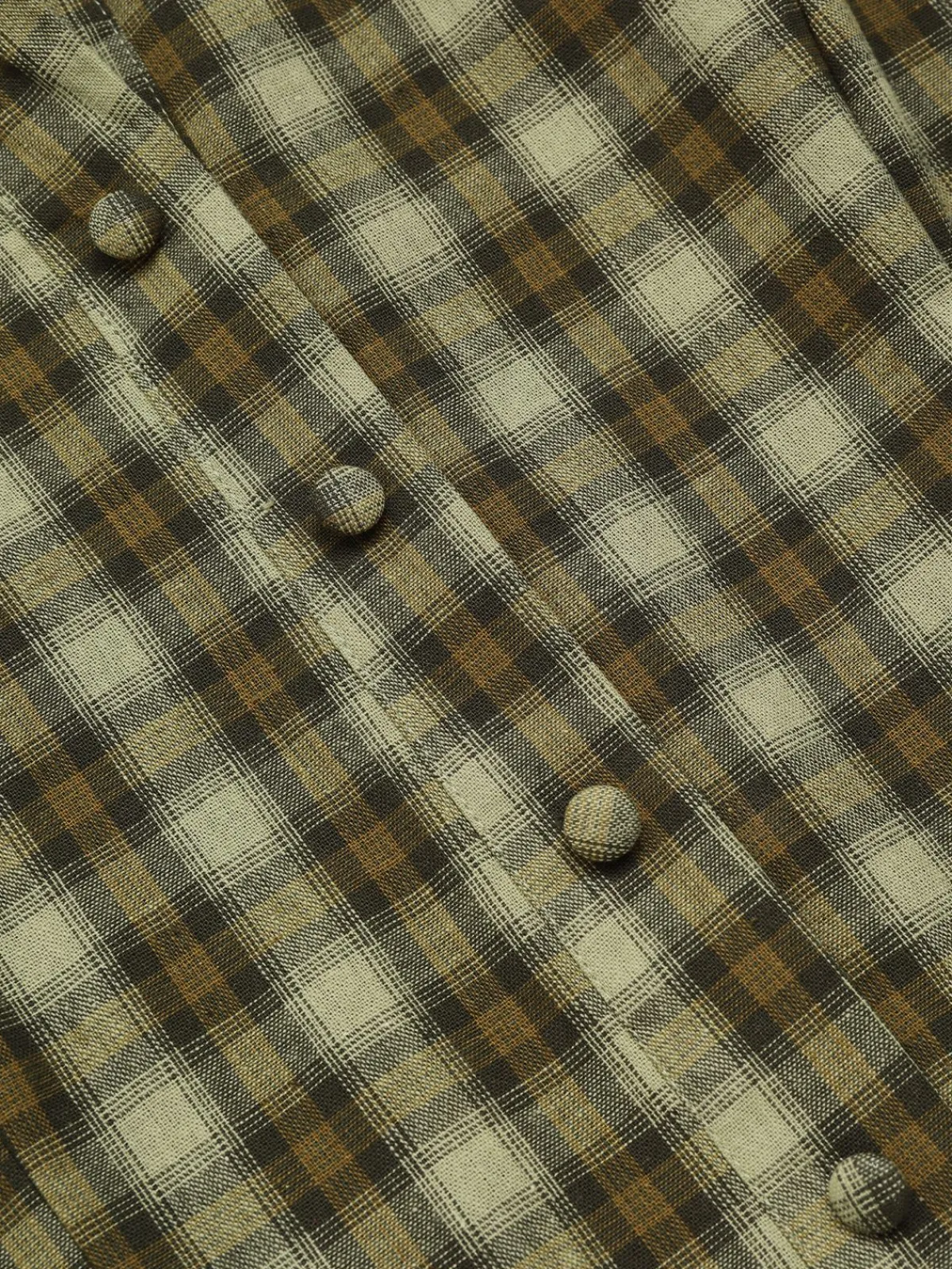 Outlet Retro Stage Plaids 1950s Buttoned Belted Swing Dress