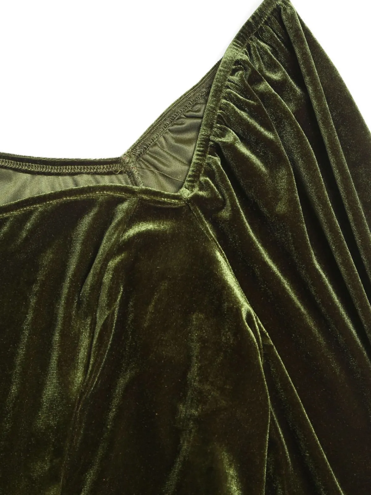 Discount Retro Stage [Plus Size] 1960s Solid Sweetheart Wrap Dress Green