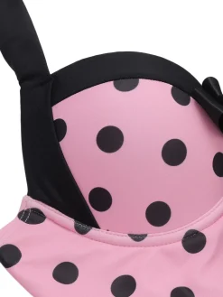 Outlet Retro Stage [Plus Size] Light Green 1940s Polka Dots Hater Swimsuit