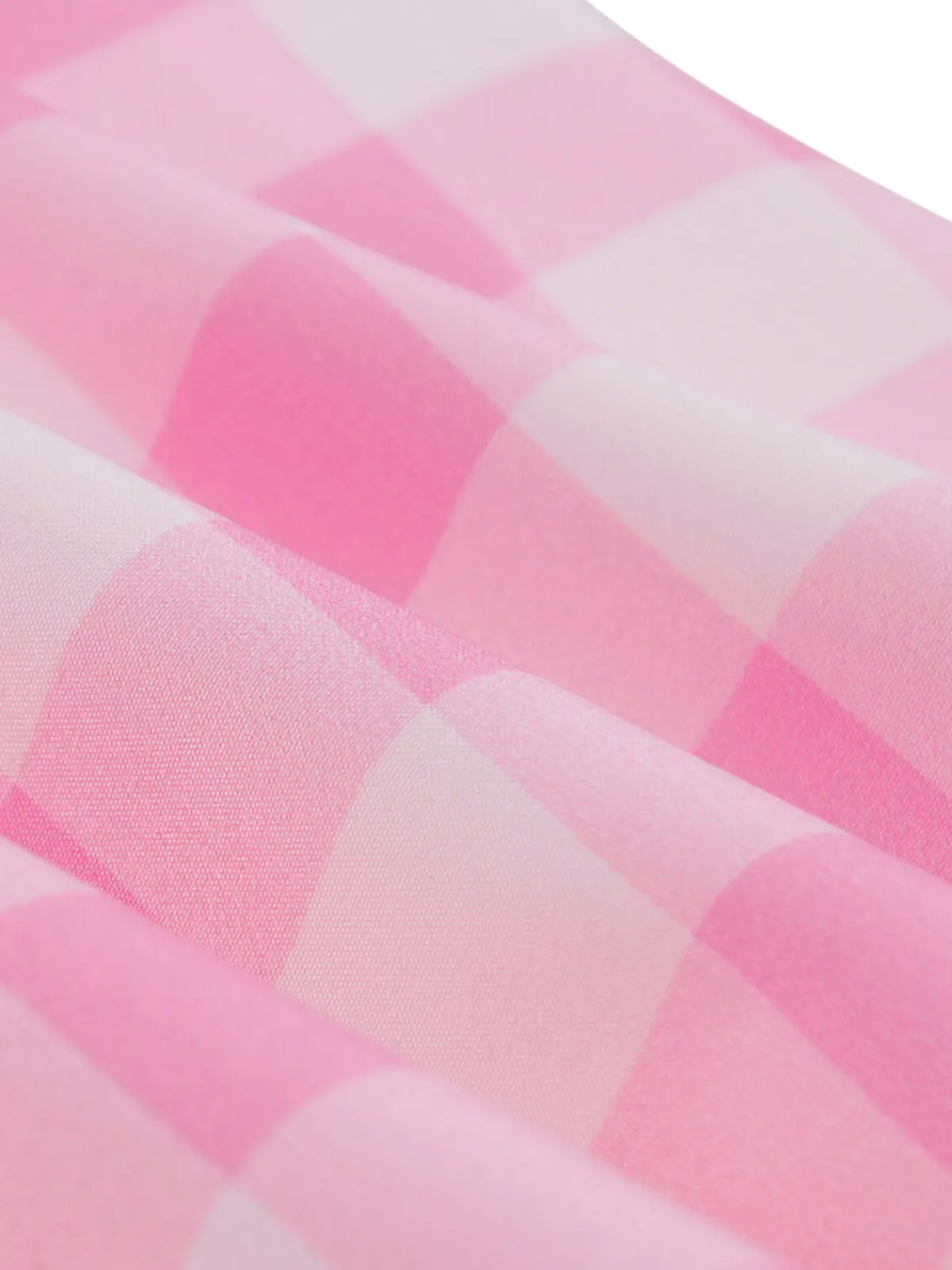 Best Retro Stage [Plus Size] 1950s Plaid Strap Dress Pink