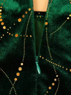 Discount Retro Stage [Plus Size] 1930s Glitter Velvet Mermaid Dress