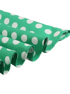 Best Retro Stage [Plus Size] 1950s Polka Dots Waist Tie Lapel Dress