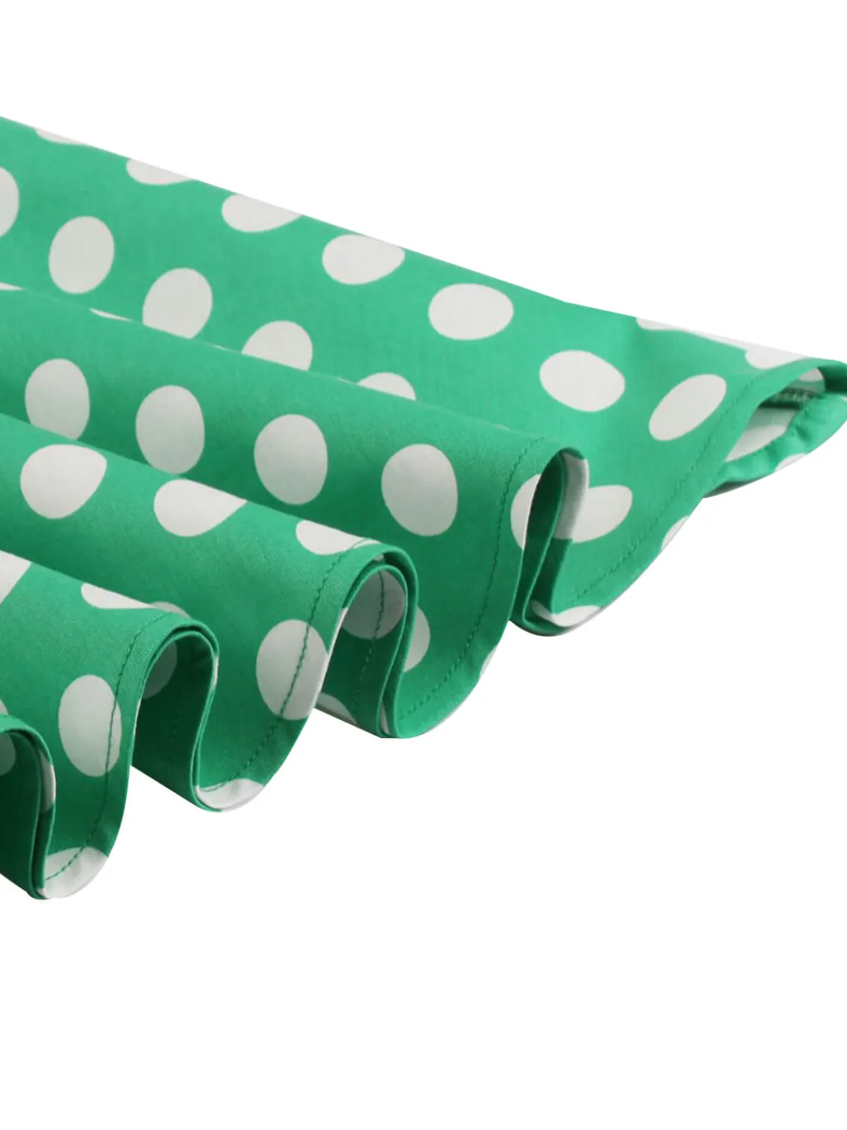 Best Retro Stage [Plus Size] 1950s Polka Dots Waist Tie Lapel Dress