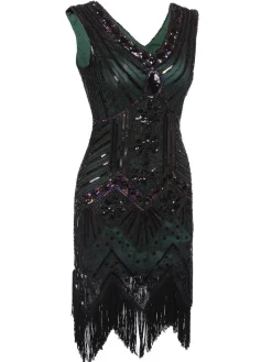 Discount Retro Stage Plus Size 1920s Sequined Dress