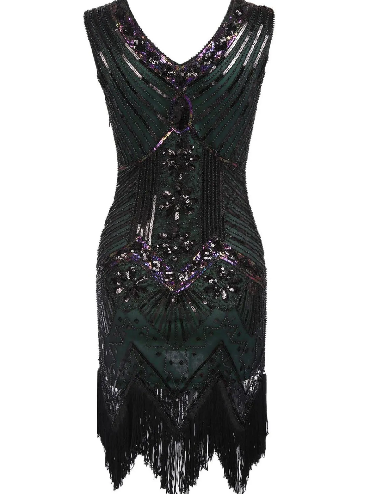 Discount Retro Stage Plus Size 1920s Sequined Dress