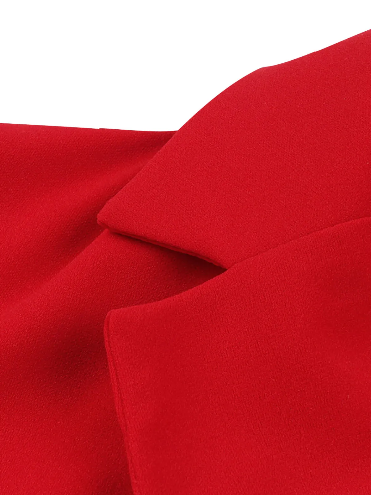 Hot Retro Stage [Plus Size] 1950s Solid Lapel Button Swing Dress