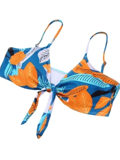 Online Retro Stage [Plus Size] 1940s Spaghetti Strap Print Swimsuit & Cover-Up