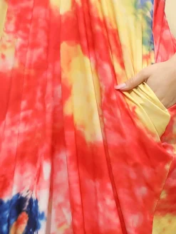 Best Retro Stage [Plus Size] 1960s Spaghetti Strap Floral Tulip Dress