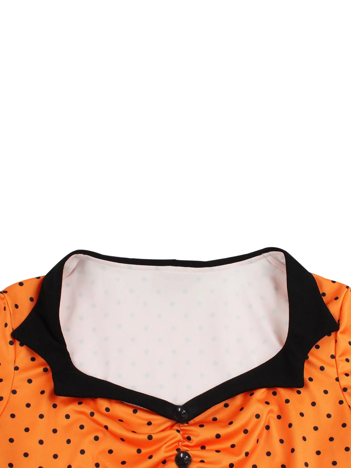 Online Retro Stage [Plus Size] 1950s Square Neck Polka Dot Dress
