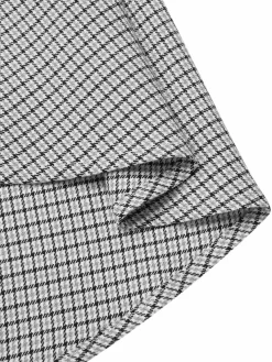 Discount Retro Stage [Pre-Sale] 2PCS 1950s Off-Shoulder Top & Pocket Plaids Skirt Black & Grey