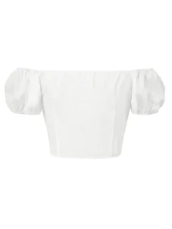 Best Retro Stage [Pre-Sale] 2PCS 1950s Off-Shoulder Puff Top & Floral Skirt White