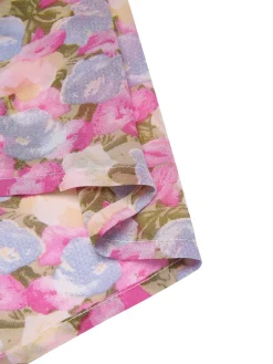 Discount Retro Stage [Pre-Sale] 1960s Boat Neck Floral Bodycon Dress Pink
