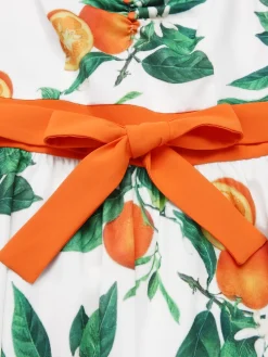 Discount Retro Stage [Pre-Sale] 1950s Bow-Waist Strap Dress Orange