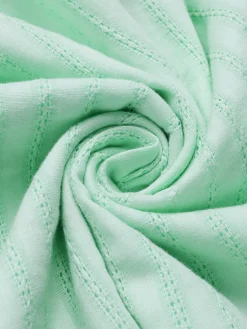 Sale Retro Stage Pure Cotton Mint Green 1940s V-Neck Floral Dress