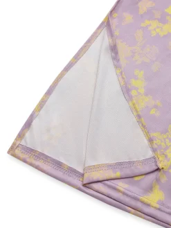 Outlet Retro Stage 1930s Butterfly Floral Mermaid Slip Dress Purple
