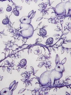 Hot Retro Stage Purple 1940s Floral V-Neck Added Button Dress