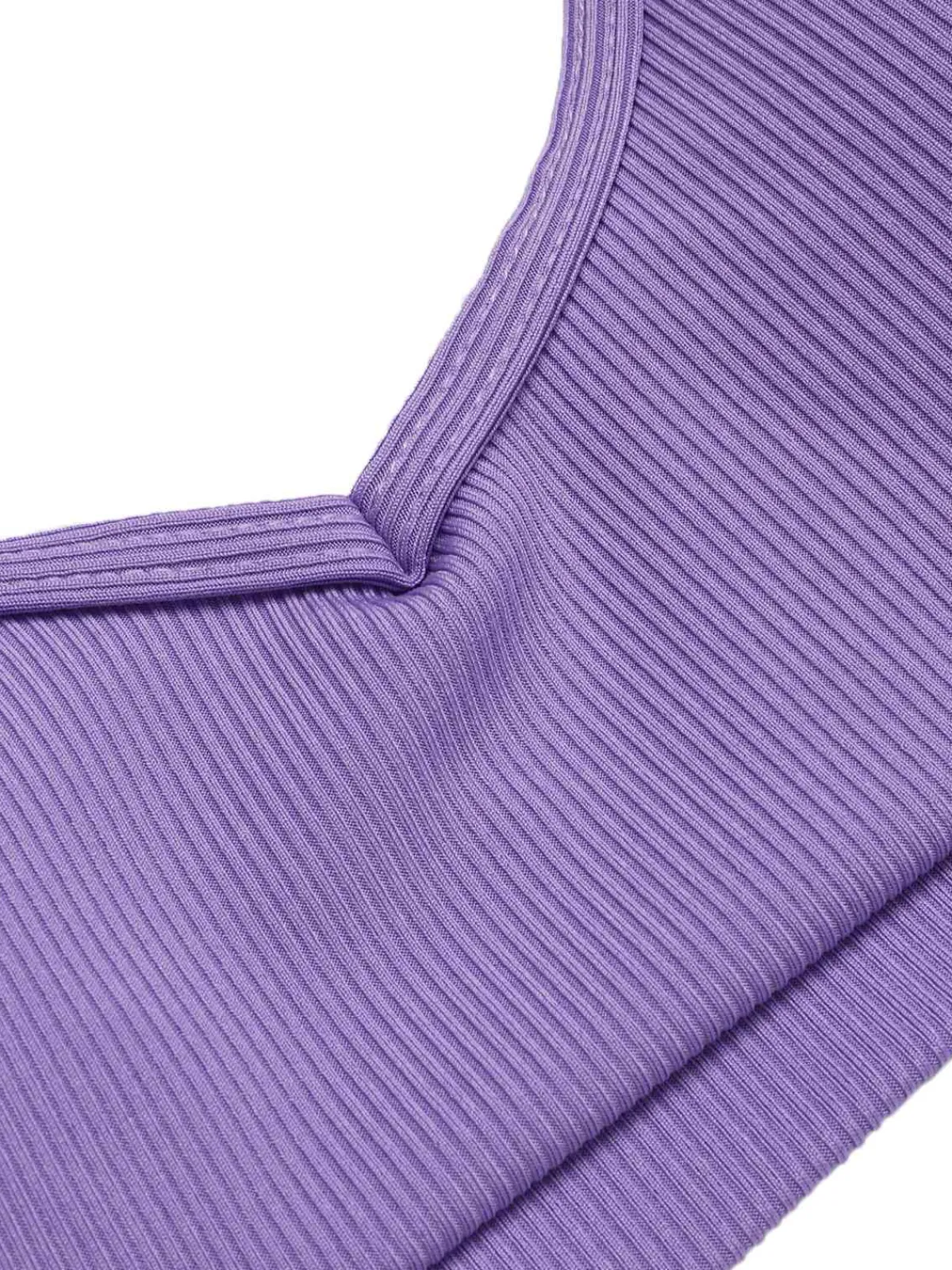 Sale Retro Stage 1950s Spaghetti Straps Solid Swimsuit Purple