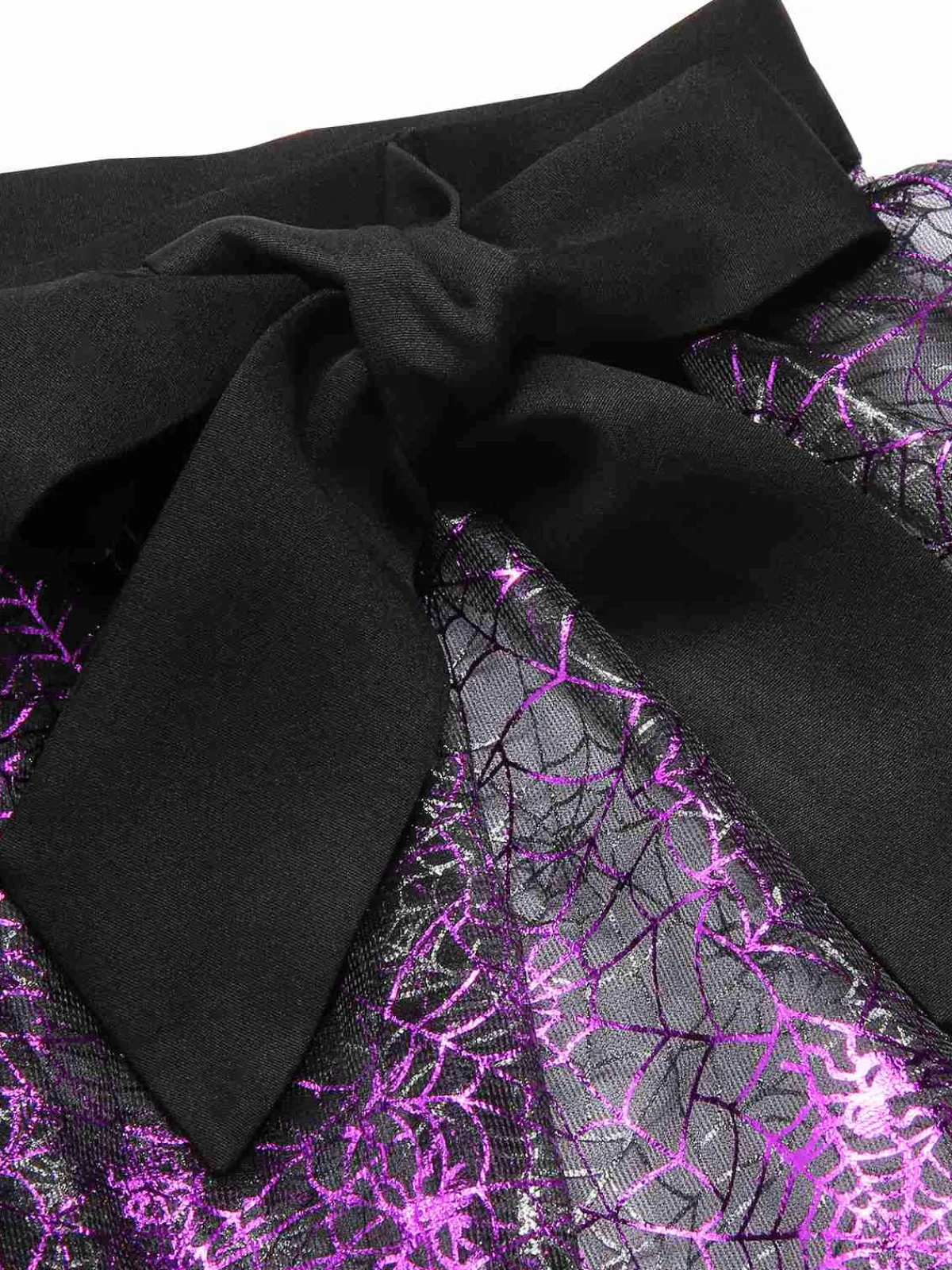 Clearance Retro Stage 1950s Spiderweb Mesh Skirted Cover-Up Purple