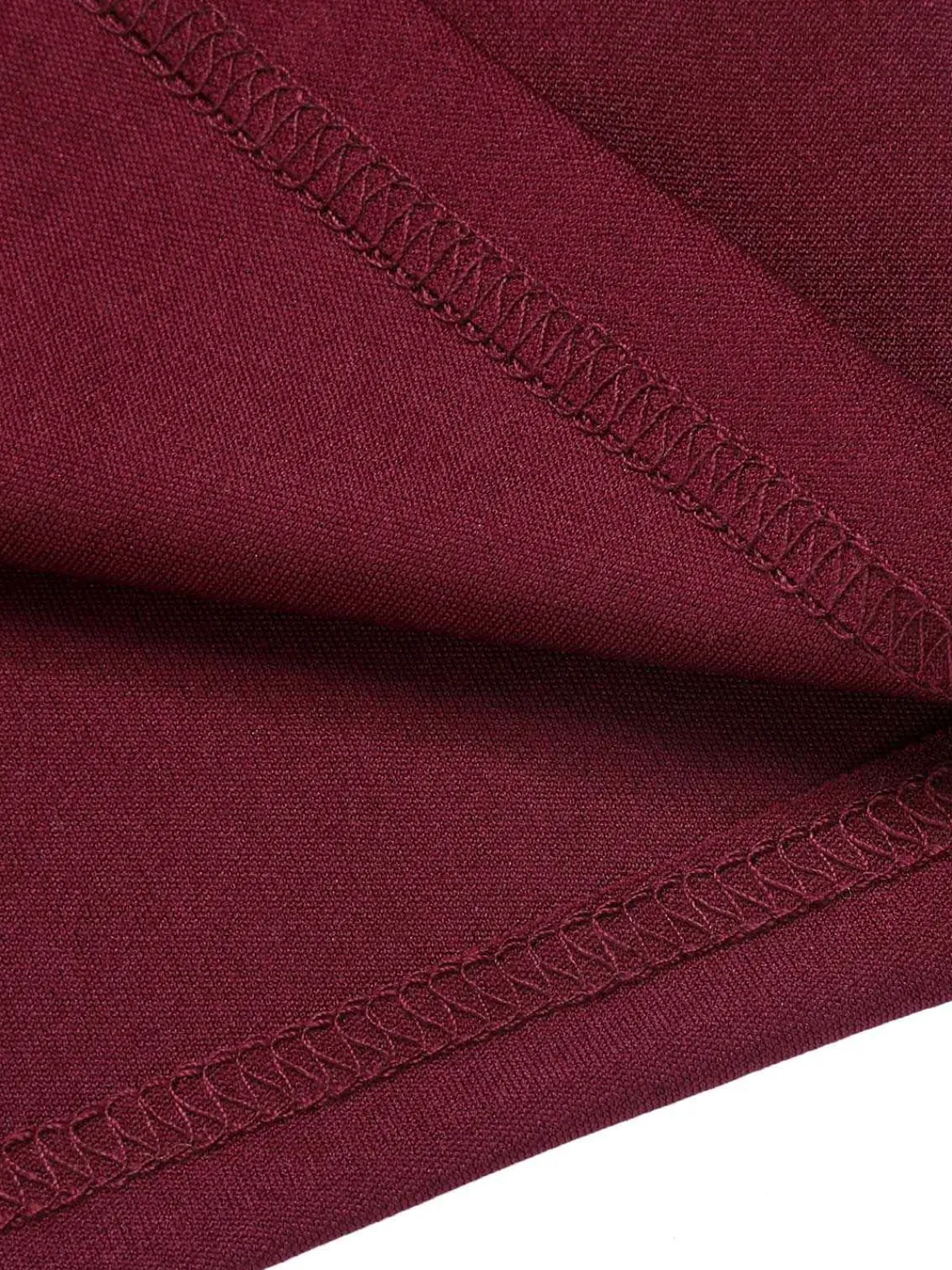 Fashion Retro Stage 1940s Solid Long Sleeved Lapel Dress Purplish Red