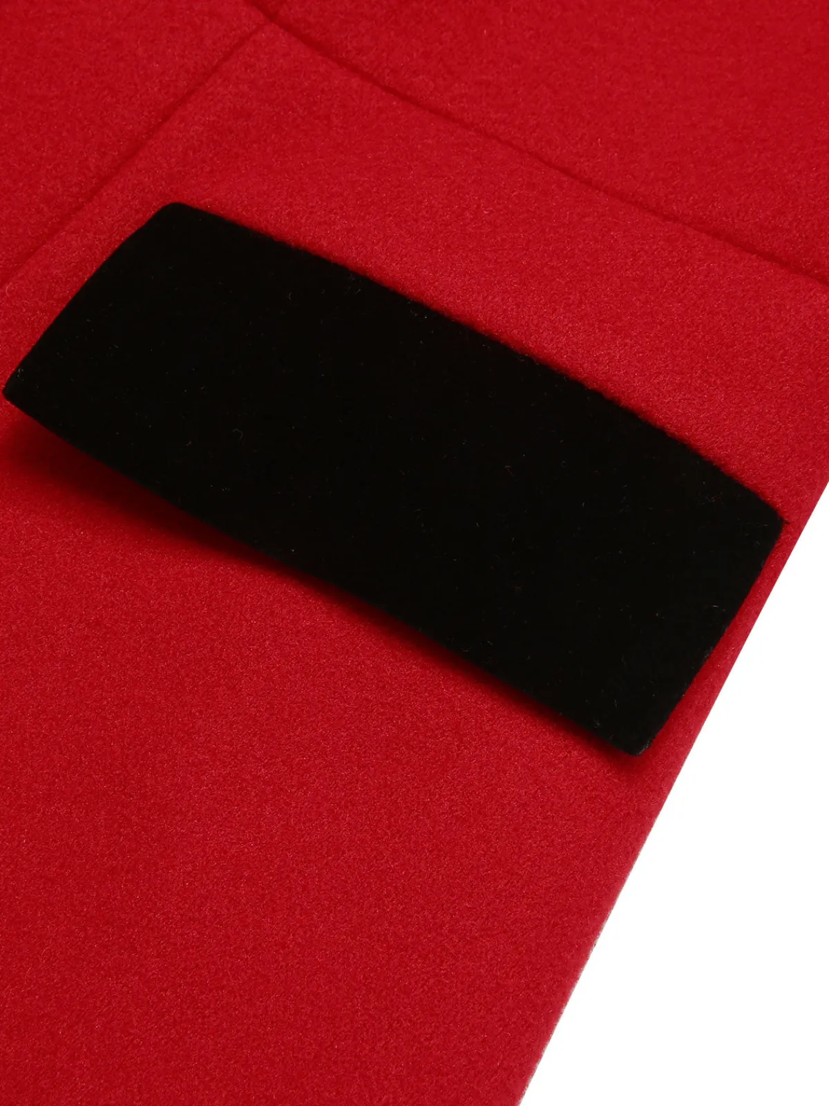 Outlet Retro Stage 1950s Lapel Button Pocket Coat Red & Black