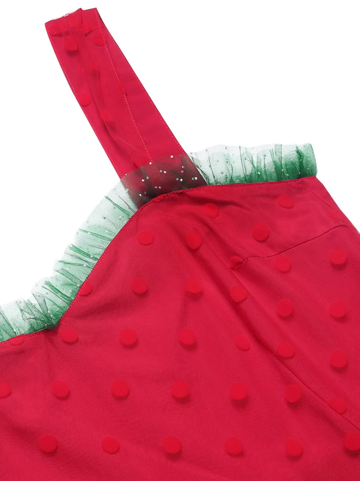 Outlet Retro Stage 1950s Christmas Polka Dots Dress Red & Green
