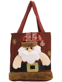 New Retro Stage Red Christmas 3D Gift Candy Handbag