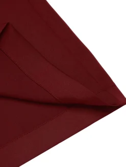 New Retro Stage Red 1950s Button Wide leg Pants Burgundy