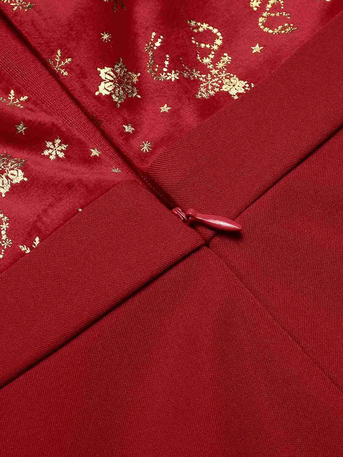 Best Retro Stage 1930s Christmas Elk Gilded Velvet Jumpsuit Red