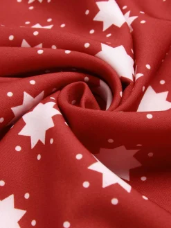 Fashion Retro Stage 1940s Floral V-Neck Sleeveless Dress Red