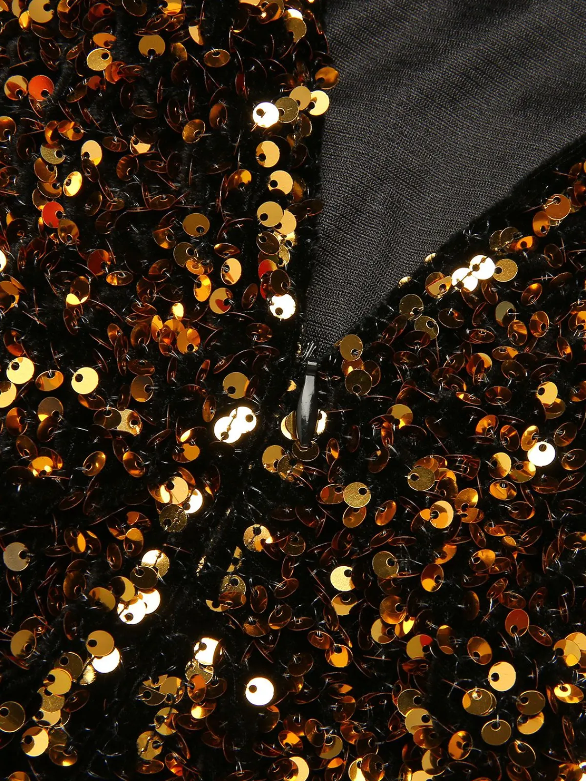 Clearance Retro Stage Red 1950s Gold Glitter Patchwork Dress