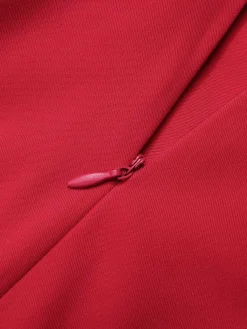 Outlet Retro Stage 1930s Halter Deep V-Neck Roses Jumpsuit Red