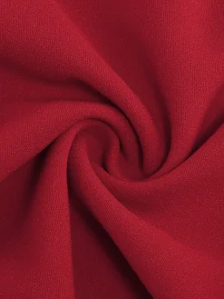 Outlet Retro Stage 1960s Heart Collar Solid Pencil Dress Red